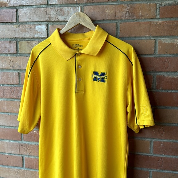 PGA Tour Michigan Polo Shirt / Large / Yellow / Golf - Picture 2 of 6